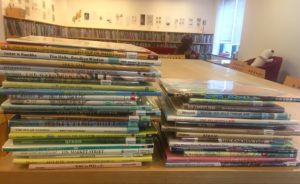stacks of picture books